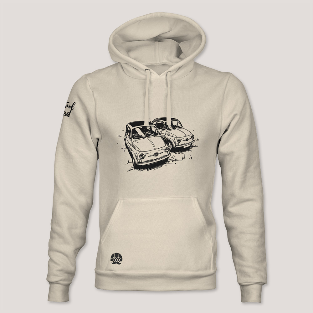 Bluza Kangurka Fiat 500 Sketch SAND